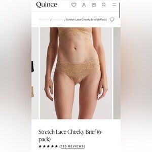 Quince Nude Lace Thongs and Boyshorts Size Small